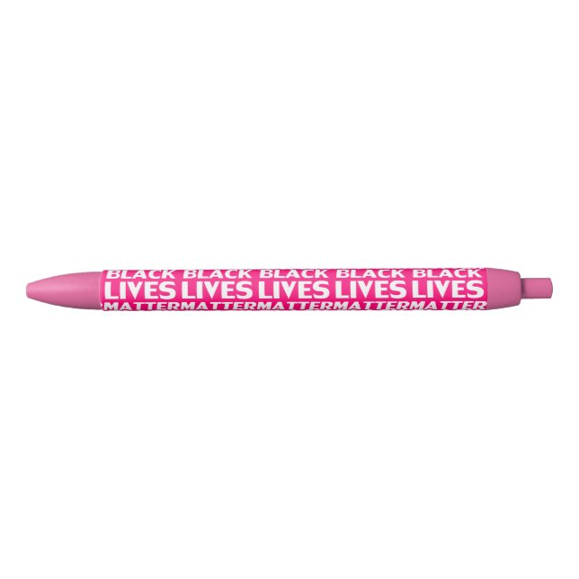 Black Lives Matter hot pink typography pattern Pen (Front)