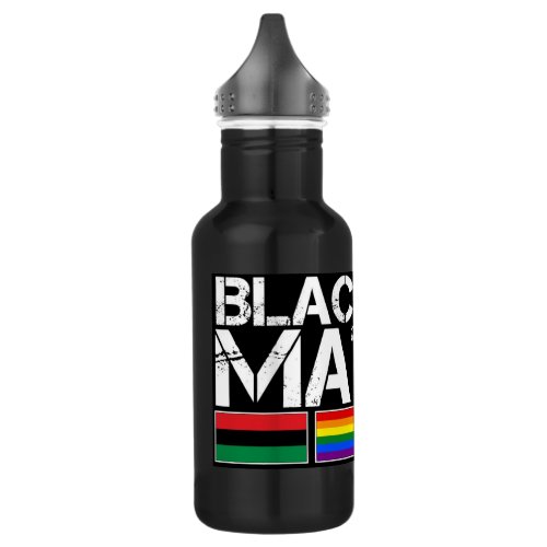 Black Lives Matter LGBT Water Bottle 18 oz Blk