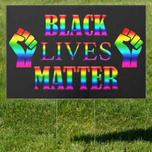 Black Lives Matter LGBTQ Antiracism Sign
