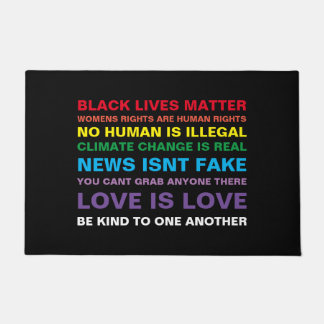 black lives matter love is love door mat