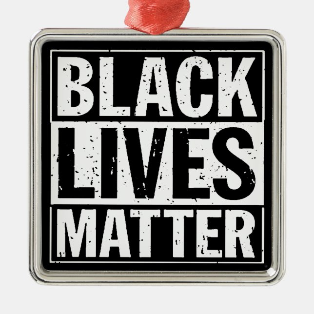 "BLACK LIVES MATTER" METAL ORNAMENT (Front)