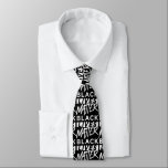 Black lives matter neck tie<br><div class="desc">Black lives matter neck tie featuring bold, eyecatching white typography design pattern.</div>