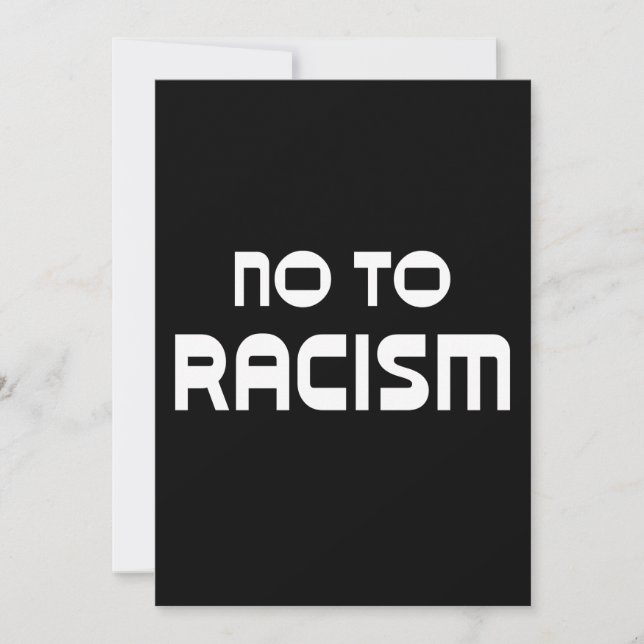 Black Lives Matter No To Racism Invitation (Front)