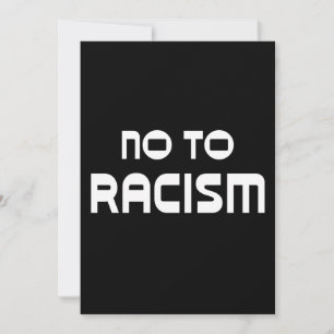 Black Lives Matter No To Racism Invitation