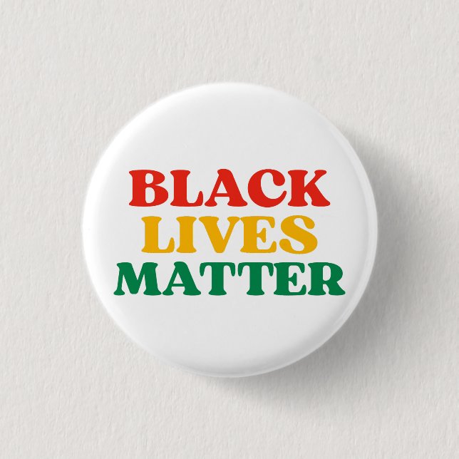 Black Lives Matter Ornament Button (Front)