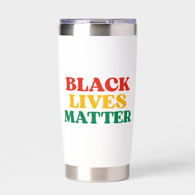 Black Lives Matter Ornament Insulated Tumbler (Front)