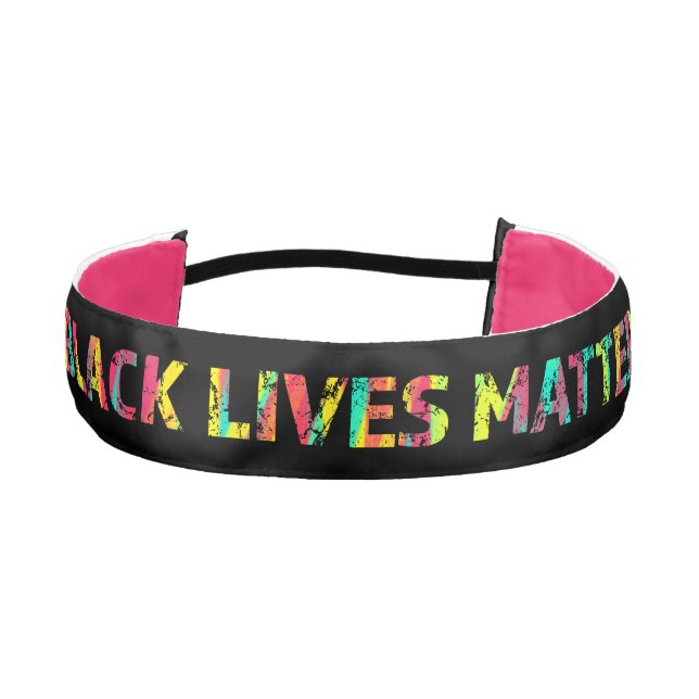 Black Lives Matter Painting 01 Editable Athletic Headband (Front)
