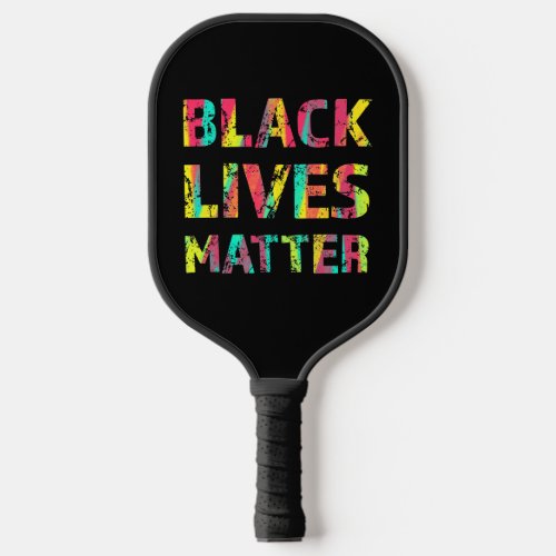 Black Lives Matter Painting 01 Editable Color Pickleball Paddle