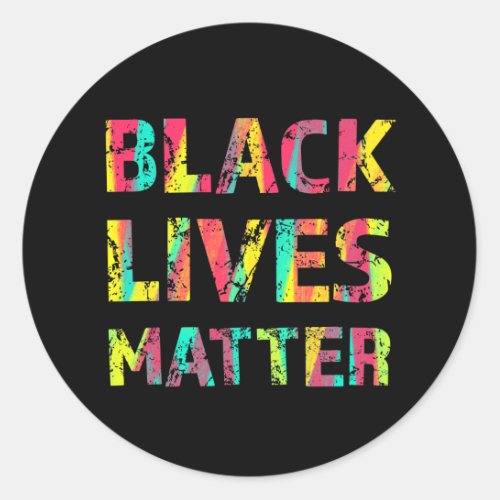 Black Lives Matter Painting 01 Rise Up Reminder Classic Round Sticker