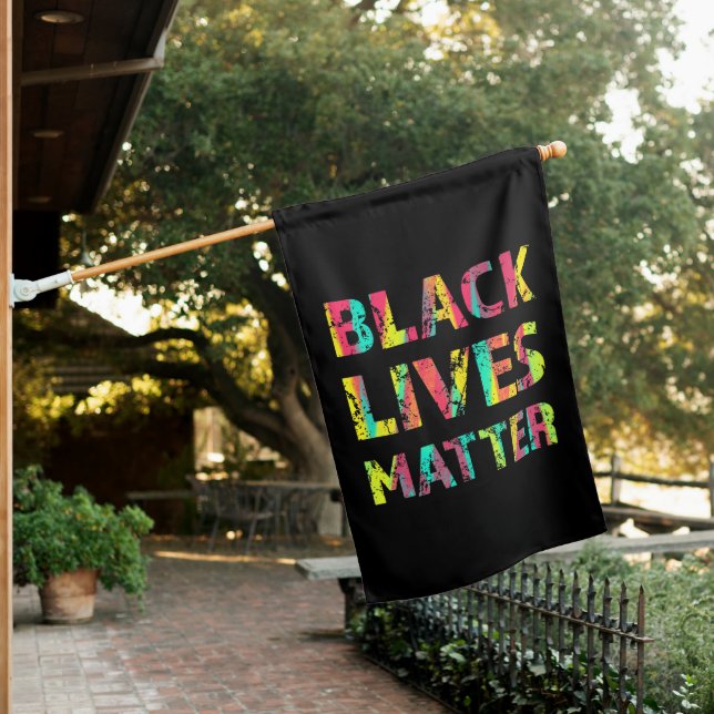 Black Lives Matter Painting 01 Rise Up Together House Flag (In SItu)