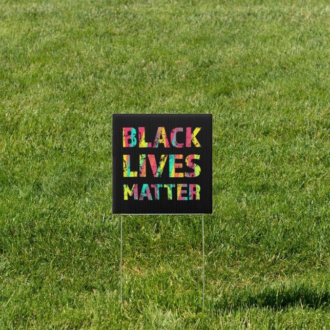 Black Lives Matter Painting 01 Rise Up Together Sign (Insitu)