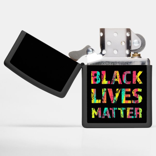 Black Lives Matter Painting 01 Rise Up Together Zippo Lighter (Opened)