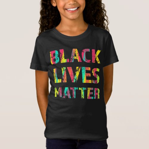 Black Lives Matter Painting 01 Uprising Colorful T_Shirt