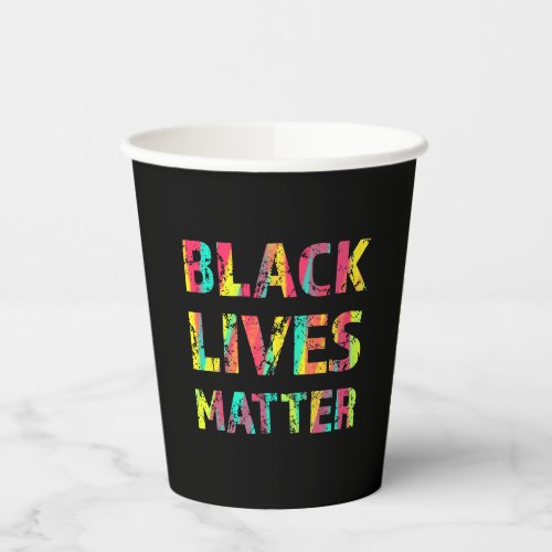 Black Lives Matter Painting 01 Uprising Paper Cups