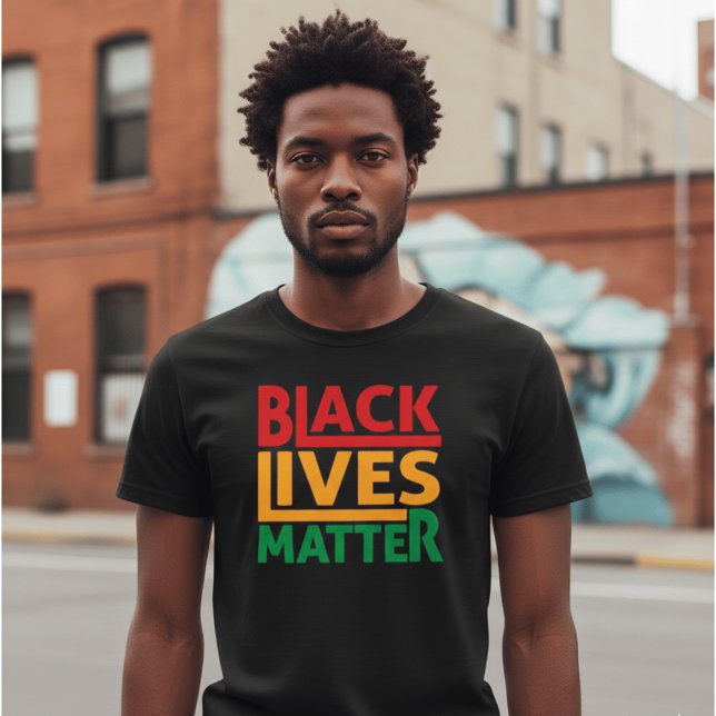 Black Lives Matter Pan-African Colors T-Shirt (Creator Uploaded)