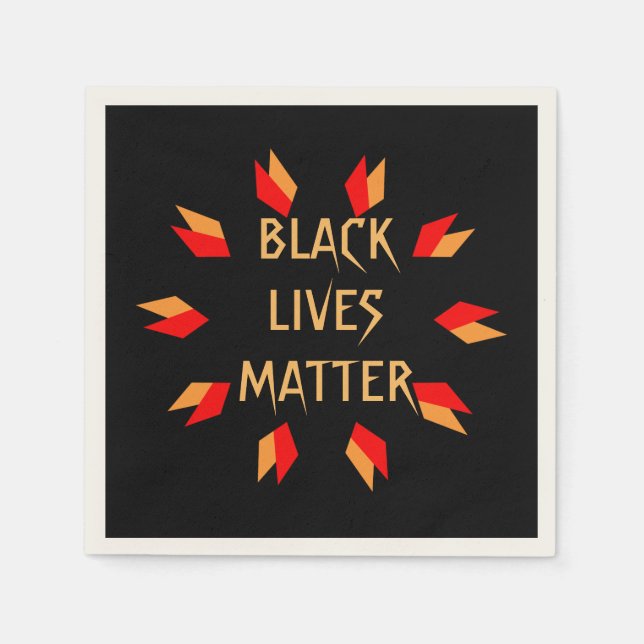 Black Lives Matter Paper Napkins (Front)