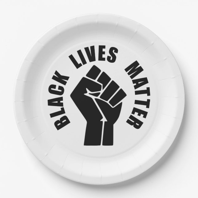 Black Lives Matter Paper Plates (Front)