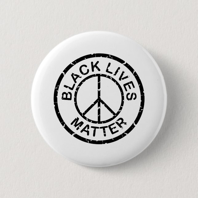 black lives matter peace sign button (Front)