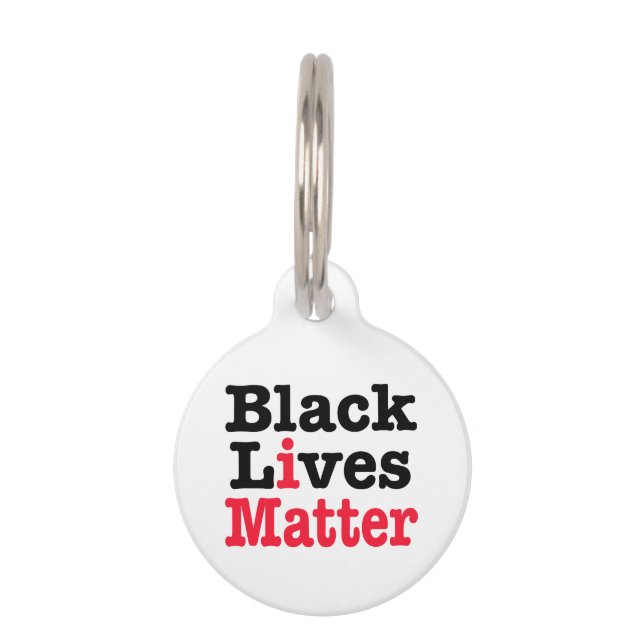 Black Lives Matter Pet ID Tag (Front)