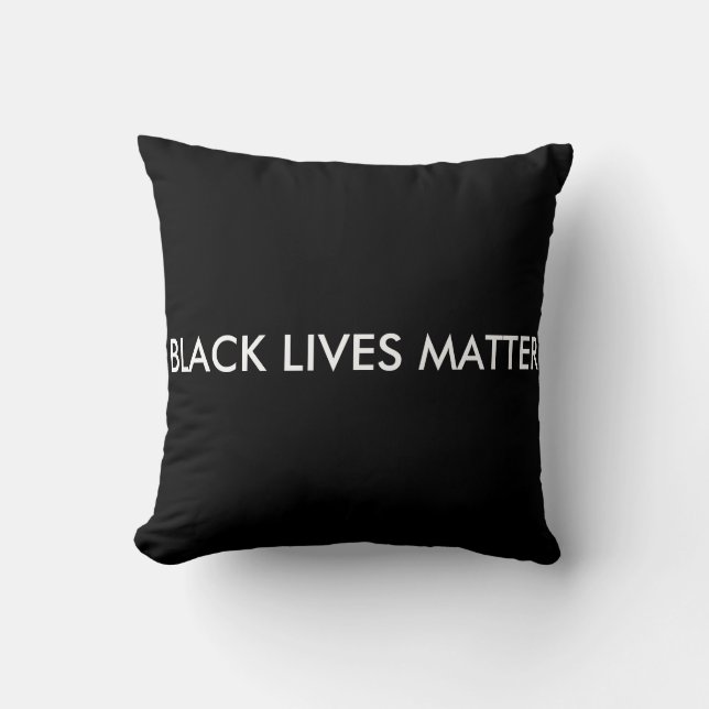 Black Lives Matter Pillow, BLM Throw Pillow (Front)