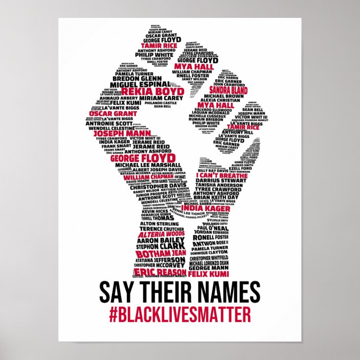 Black Lives Matter Poster for Walls Love Not Hate Art Print 18x24