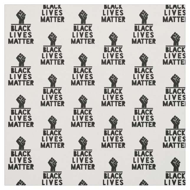 black lives matter power fist blm protest pattern fabric (Swatch)