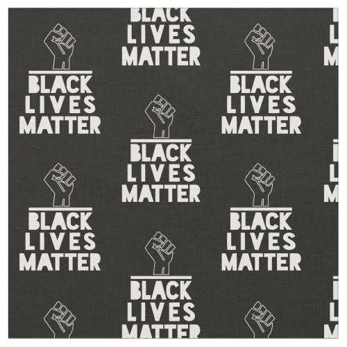black lives matter power fist protest pattern 2020 fabric