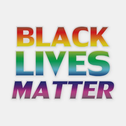 Black lives matter rainbow colors Pride lgbtq lgbt Sticker