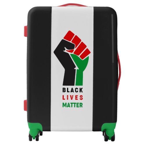 Black Lives Matter raised fist symbol African Amer Luggage