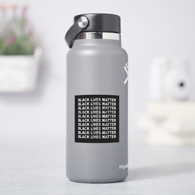 Black Lives Matter repeating text block Sticker (HydroFlask)