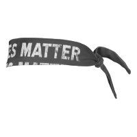Black Lives Matter repeating text block Tie Headband