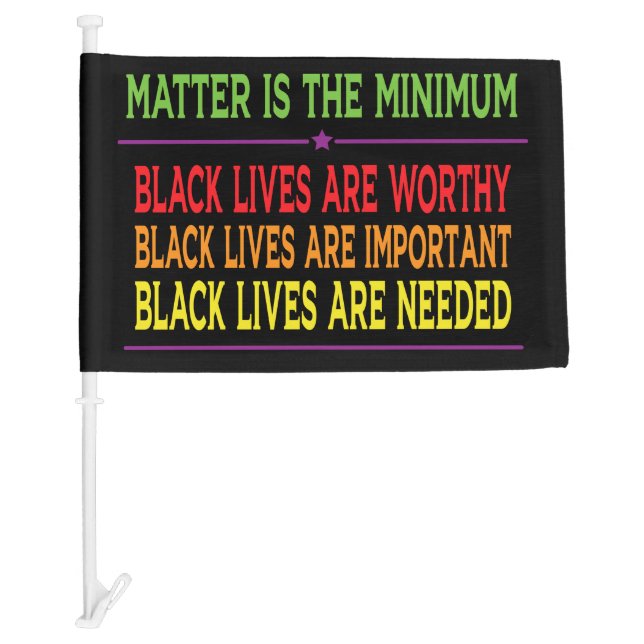 Black Lives Matter, Resist Racism, blm Car Flag (Front)