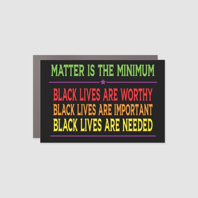 Black Lives Matter, Resist Racism, blm Car Magnet (Front)