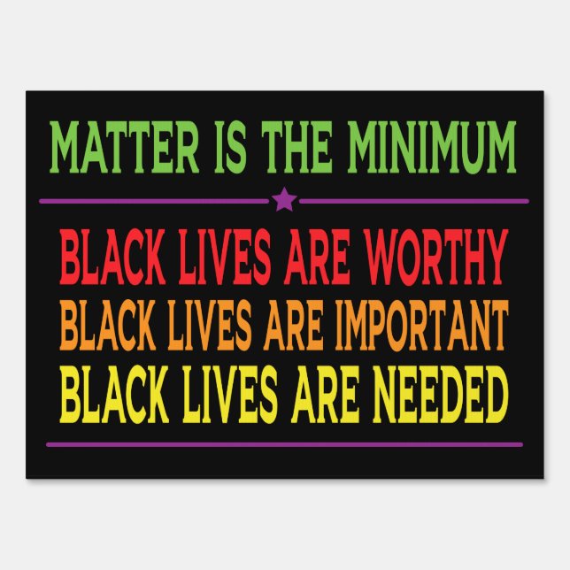 Black Lives Matter, Resist Racism, blm Sign (Front)