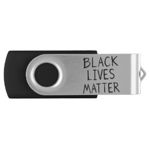 Black lives matter social template design element. flash drive