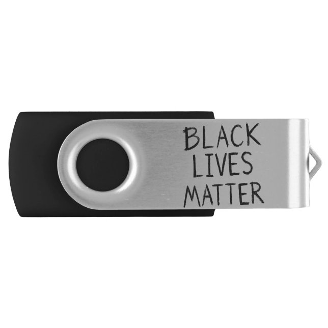 Black lives matter social template design element. flash drive (Front)