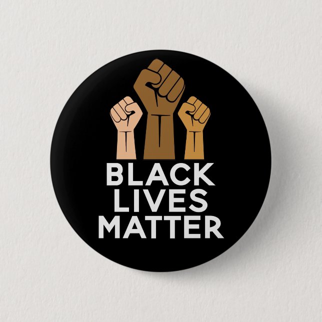 Black Lives Matter - Solidarity Fist Pump Button (Front)