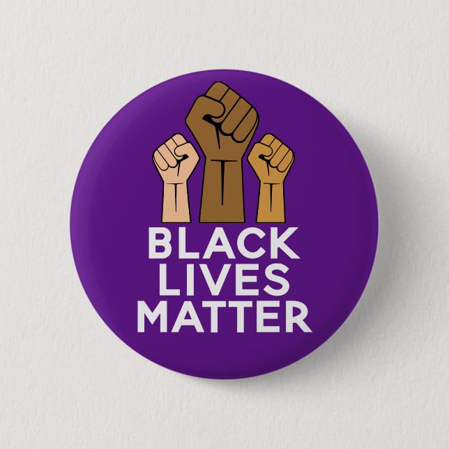 Black Lives Matter - Solidarity Fist Pump Button (Front)