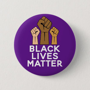 Black Lives Matter - Solidarity Fist Pump Button