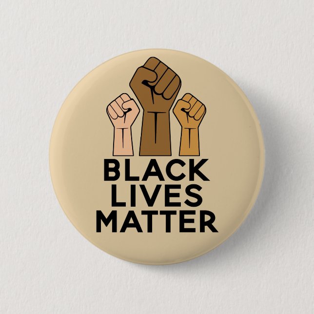 Black Lives Matter - Solidarity Fist Pump Button (Front)