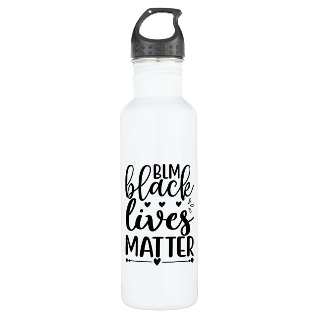 Black Lives Matter Stainless Steel Water Bottle (Front)