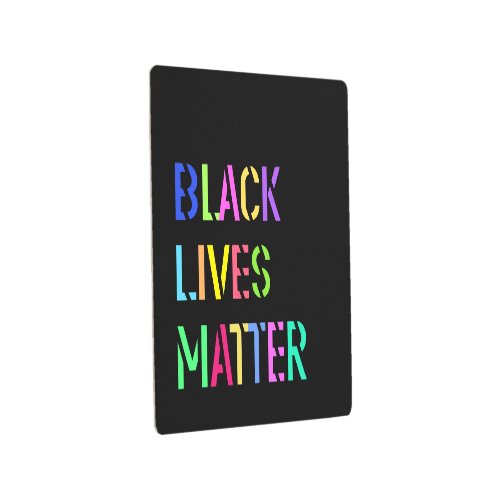 Black Lives Matter Stencil 01 Editable Color Metal Print
