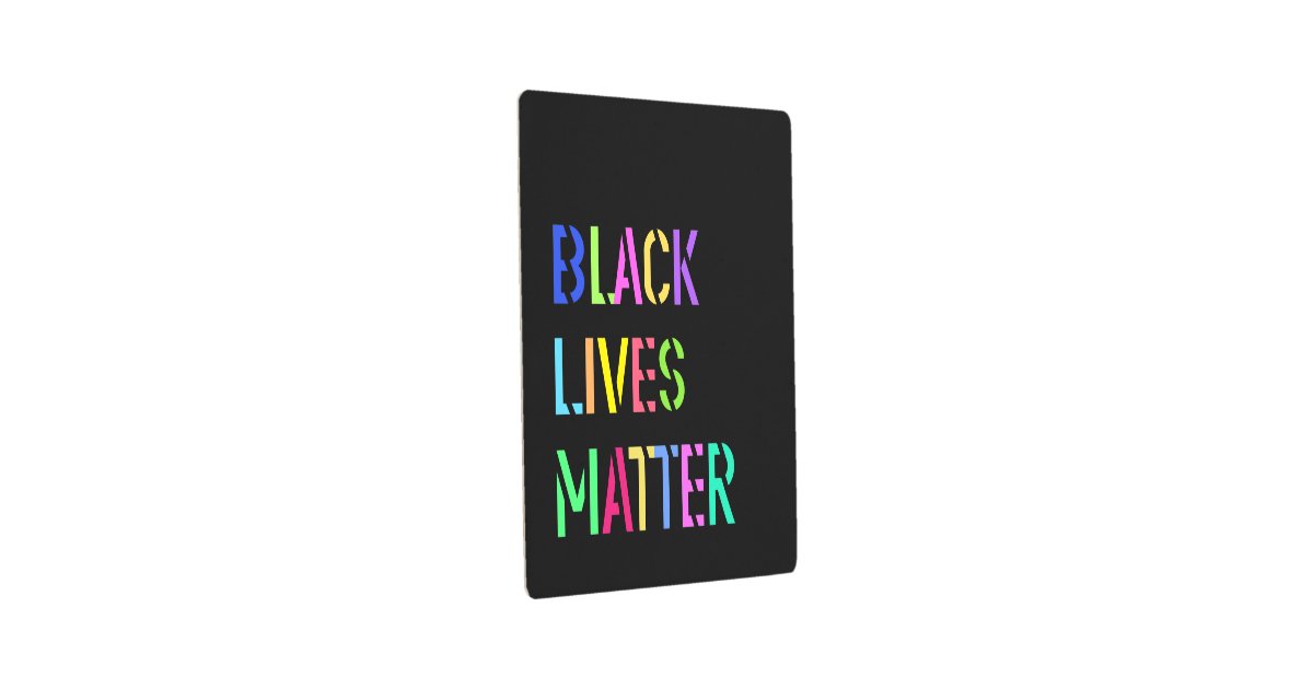 Black Lives Matter Stencil 01 Editable Color Metal Print | Zazzle