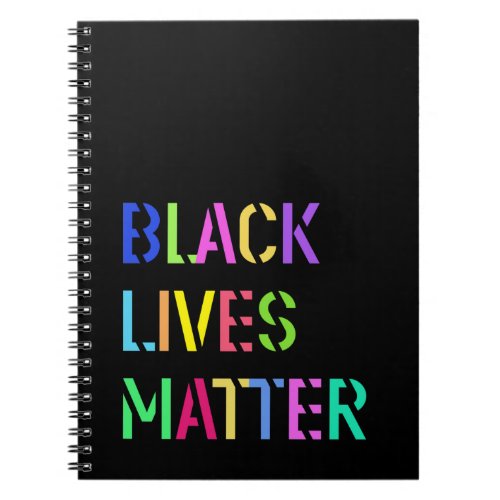 Black Lives Matter Stencil 01 Editable Color Notebook