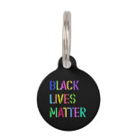 Black Lives Matter Stencil 01 Editable Pet ID Tag