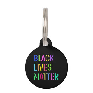 Black Lives Matter Stencil 01 Editable Pet ID Tag