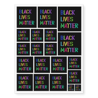 Black Lives Matter Stencil 01 Editable Temporary Tattoos