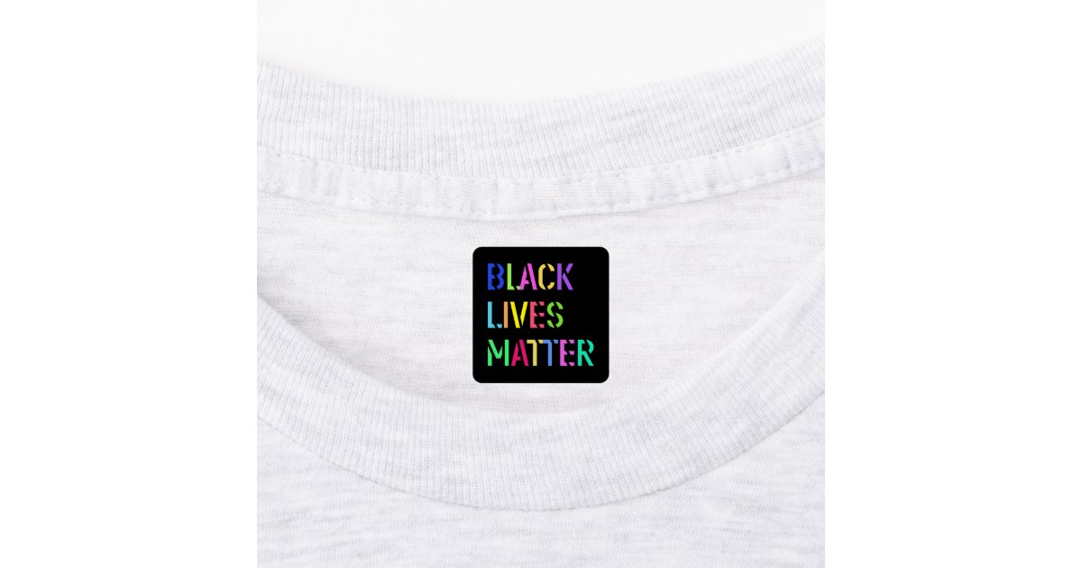 Black Lives Matter Stencil 01 Multiple Shapes Labels | Zazzle