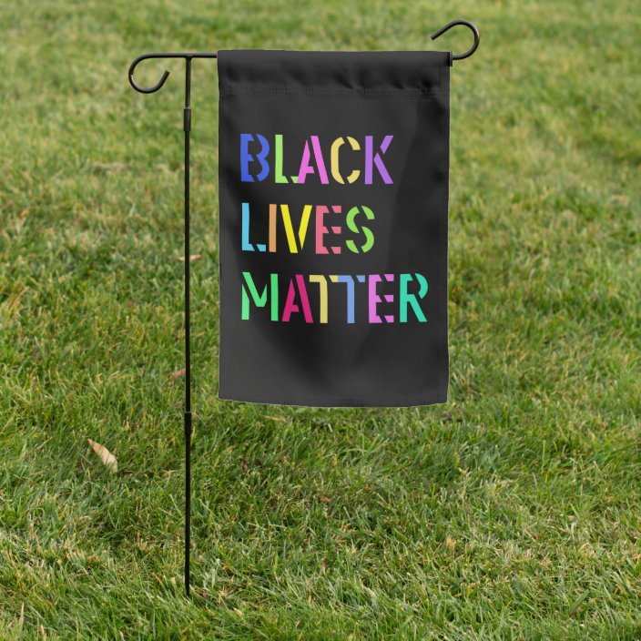 Black Lives Matter Stencil 01 Rise Up Garden Flag Zazzle Com