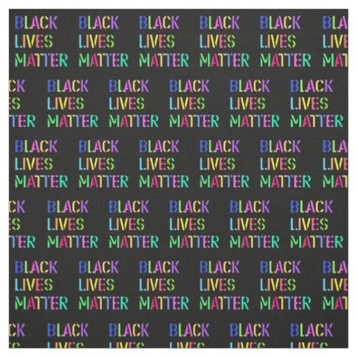 Black Lives Matter Stencil 01 Small Pattern Fabric